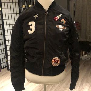 Aviator puffer jacket